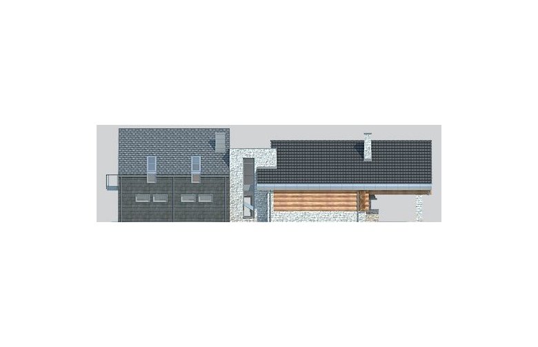 Projekt domu jednorodzinnego LK&684 - elewacja 4