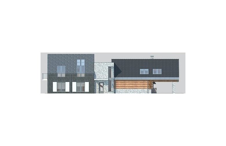 Projekt domu jednorodzinnego LK&684 - elewacja 2