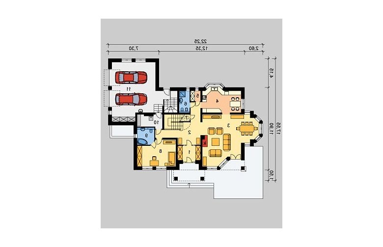 Projekt domu jednorodzinnego LK&686 - parter