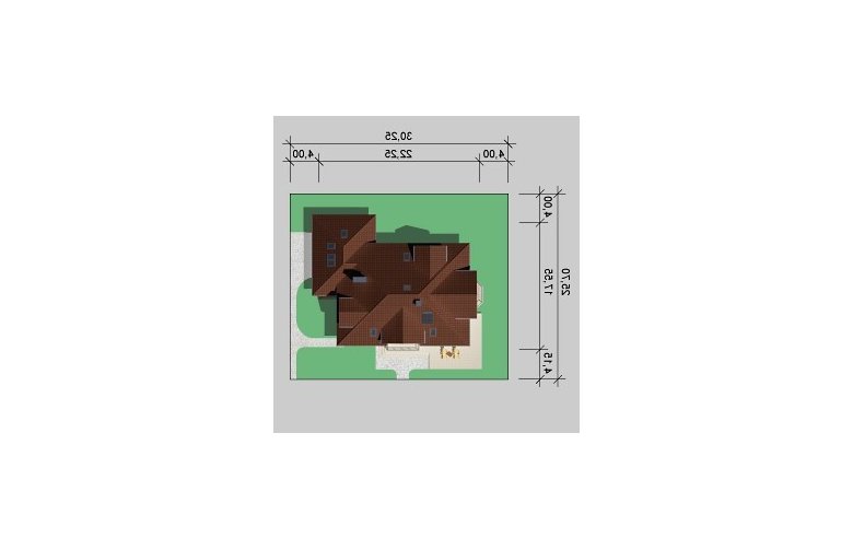 Projekt domu jednorodzinnego LK&686 - Usytuowanie - wersja lustrzana