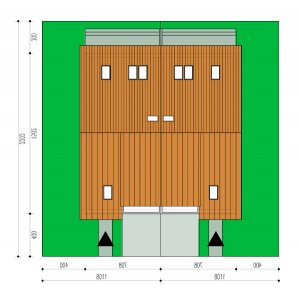 Usytuowanie budynku Ester bl w wersji lustrzanej