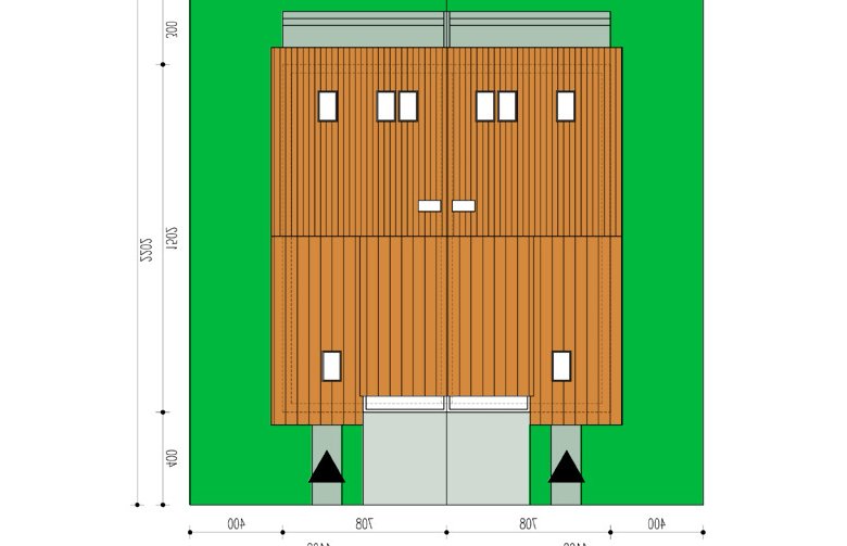 Projekt domu bliźniaczego Ester bl - Usytuowanie - wersja lustrzana