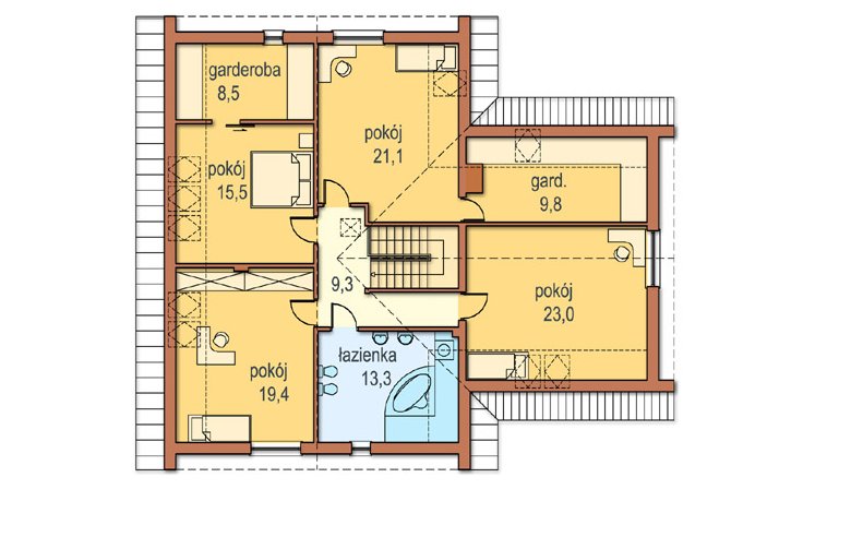 Projekt domu wielorodzinnego Anita II - poddasze