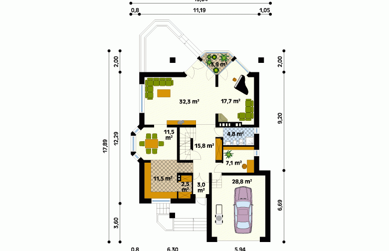 Projekt domu wielorodzinnego Sasanka - 