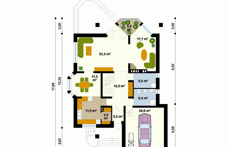 Projekt domu wielorodzinnego Sasanka 2 - 