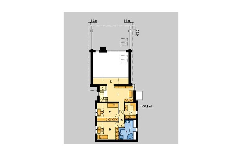 Projekt domu wielorodzinnego LK&739 - poddasze