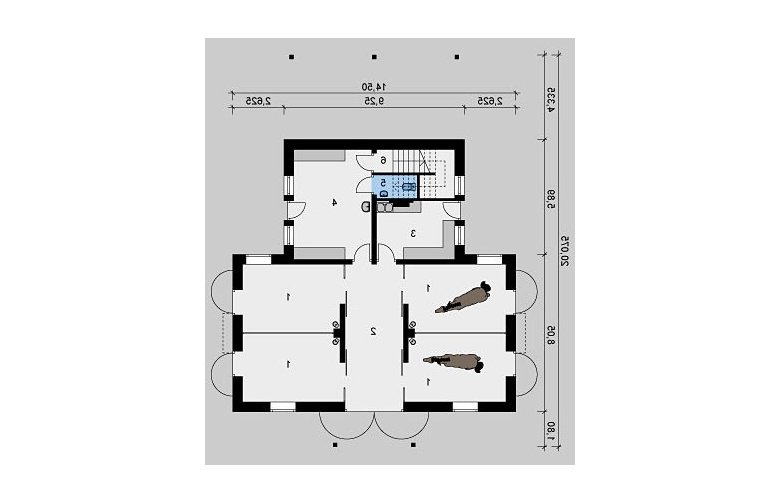 Projekt domu wielorodzinnego LK&781 - parter