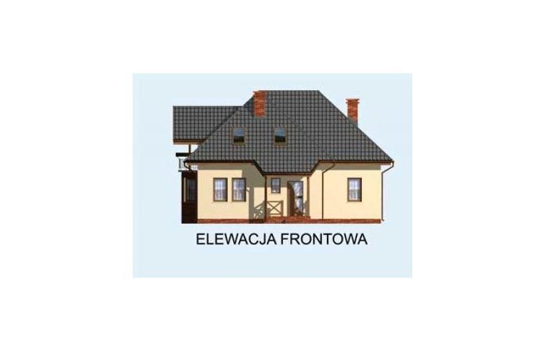 Projekt domu jednorodzinnego MANILA - elewacja 1