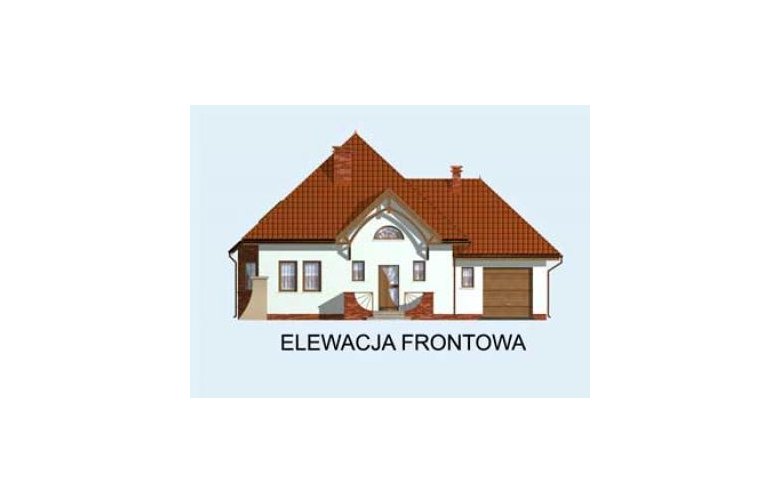 Projekt domu z poddaszem VALENCIA - elewacja 1