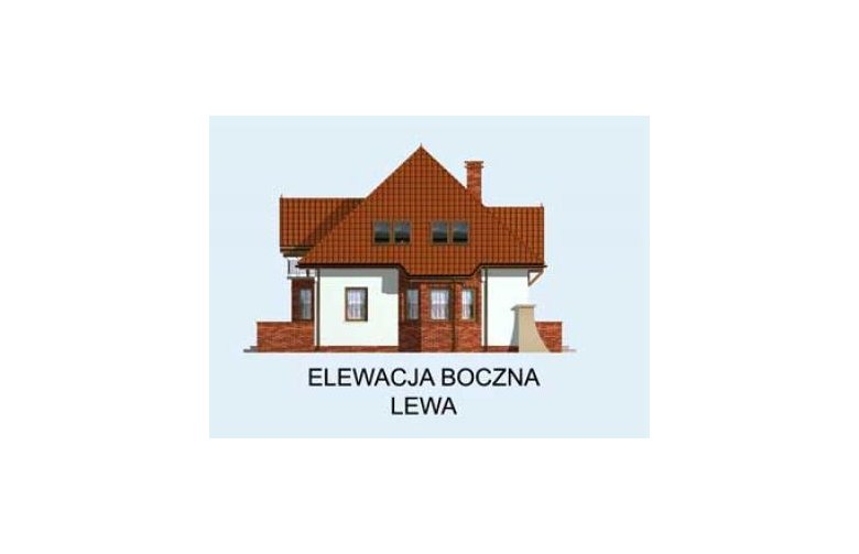 Projekt domu z poddaszem VALENCIA - elewacja 2