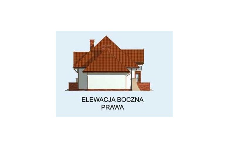 Projekt domu z poddaszem VALENCIA - elewacja 4