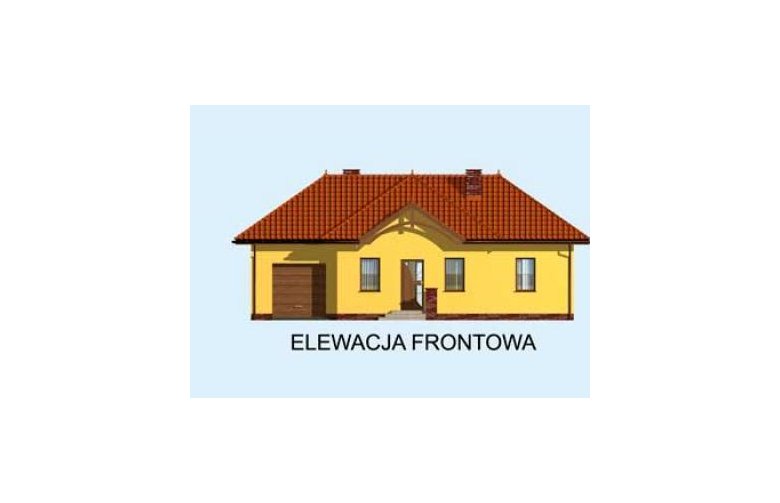 Projekt domu parterowego TOLEDO - elewacja 1