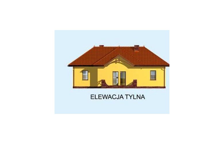 Projekt domu parterowego TOLEDO - elewacja 3