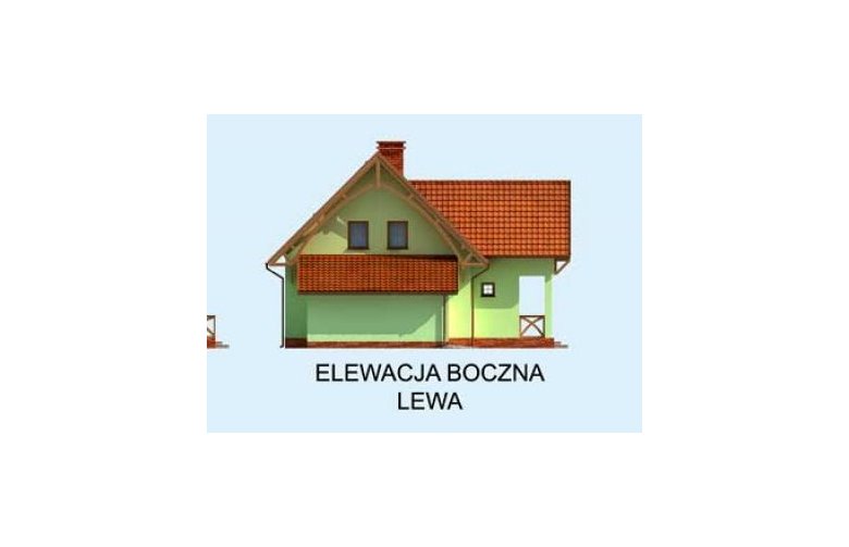 Projekt domu z poddaszem SOFIA - elewacja 2