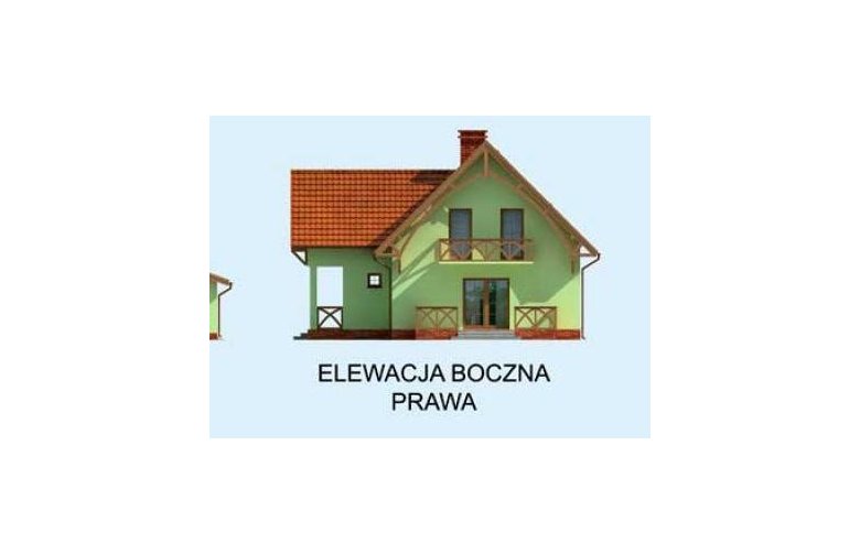 Projekt domu z poddaszem SOFIA - elewacja 4