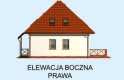 Projekt domu z poddaszem PORTO - elewacja 4