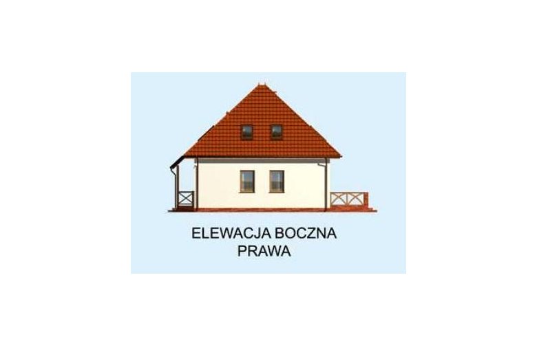 Projekt domu z poddaszem PORTO - elewacja 4