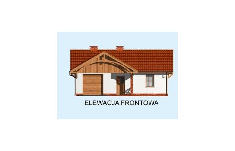 Projekt domu parterowego LUANDA - elewacja 1