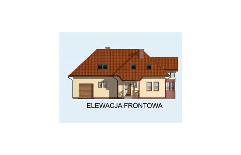 Projekt domu jednorodzinnego LAGOS - elewacja 1