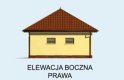 Projekt garażu G165 - elewacja 4