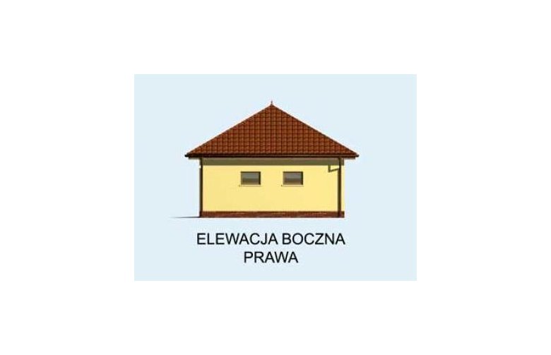 Projekt garażu G165 - elewacja 4