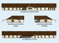 Elewacja projektu S24 Stajnia dla koni - 20 boksów - 1