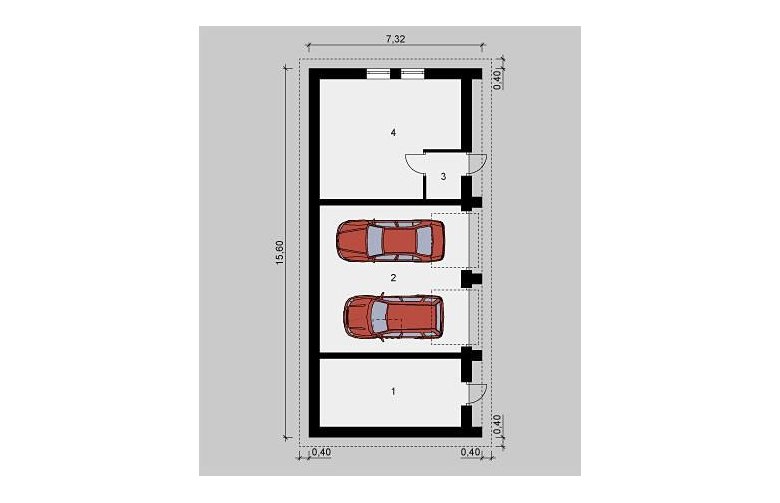 Projekt domu dwurodzinnego G28 - 