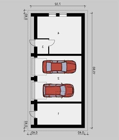 Rzut projektu G28 - wersja lustrzana