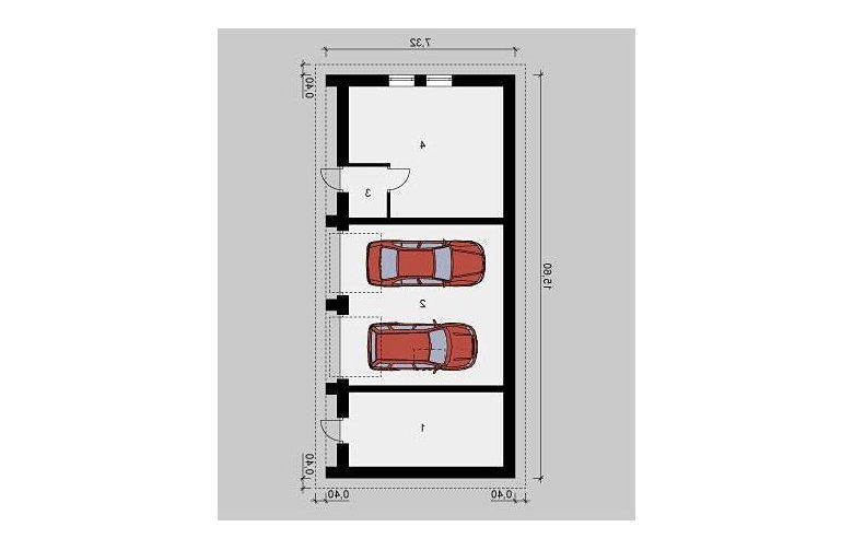 Projekt domu dwurodzinnego G28 - 