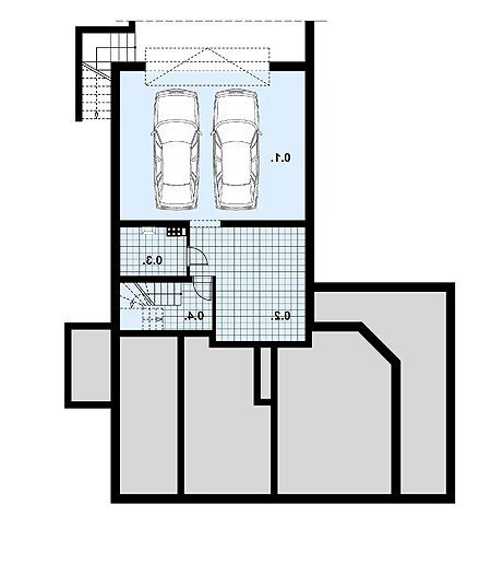 Rzut projektu L-10 - wersja lustrzana