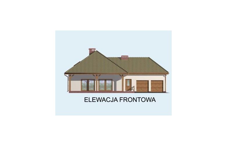 Projekt domu z poddaszem SANTA FE - elewacja 1