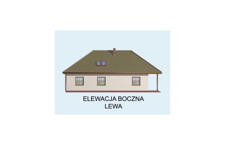 Projekt domu z poddaszem SANTA FE - elewacja 2