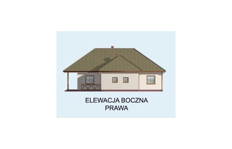 Projekt domu z poddaszem SANTA FE - elewacja 4