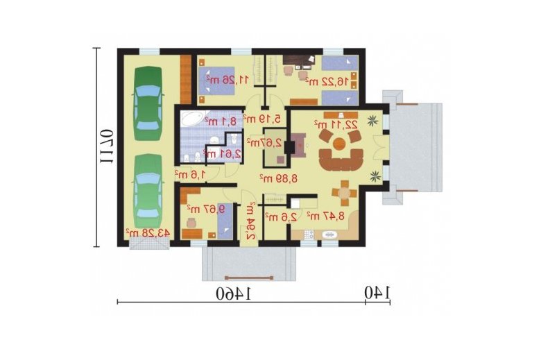 Projekt domu parterowego SAN DIEGO - parter