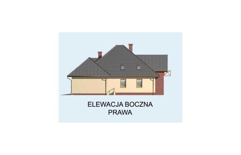 Projekt domu z poddaszem PAOLA - elewacja 4