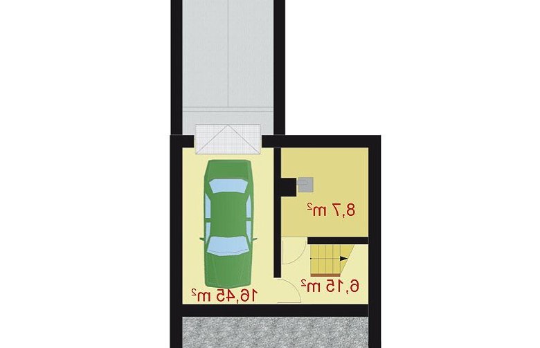 Projekt domu z poddaszem PALERMO - piwnica