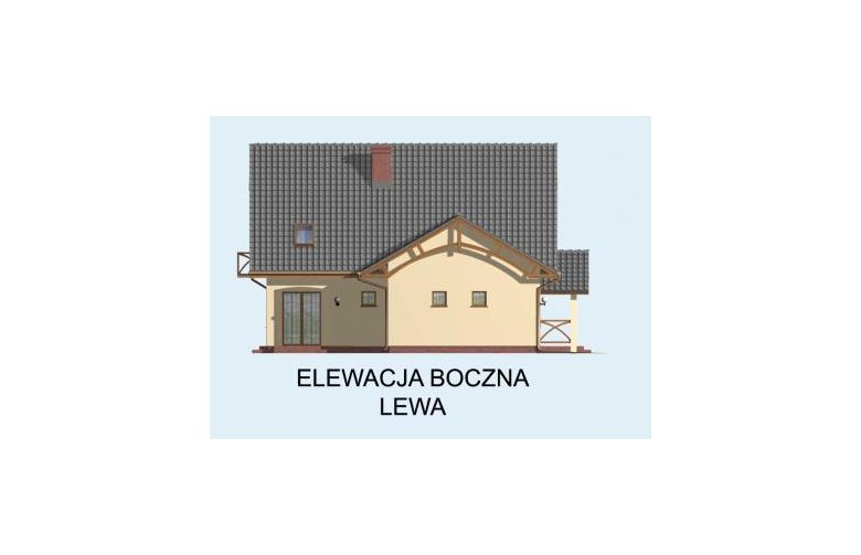 Projekt domu z poddaszem CASA GRANDE - elewacja 2