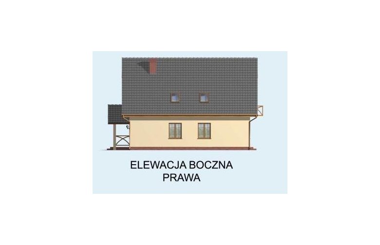 Projekt domu z poddaszem CASA GRANDE - elewacja 4