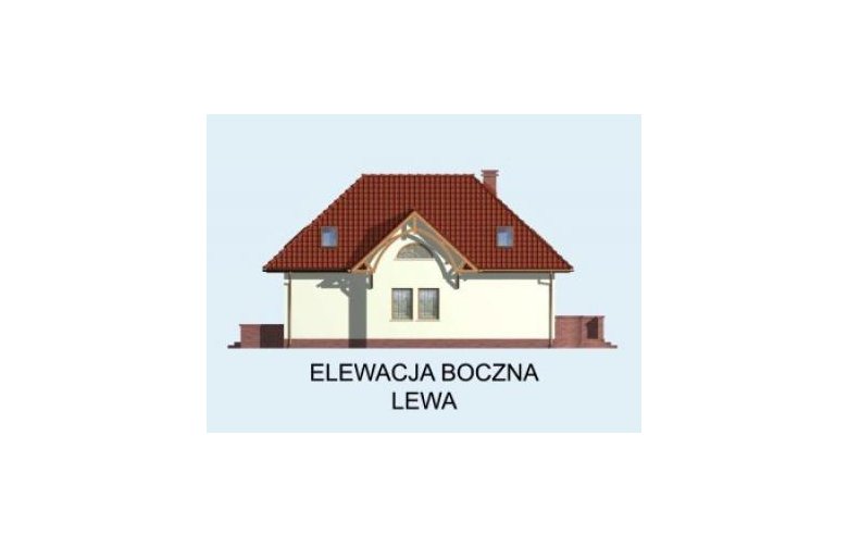 Projekt domu z poddaszem ANGUS - elewacja 2