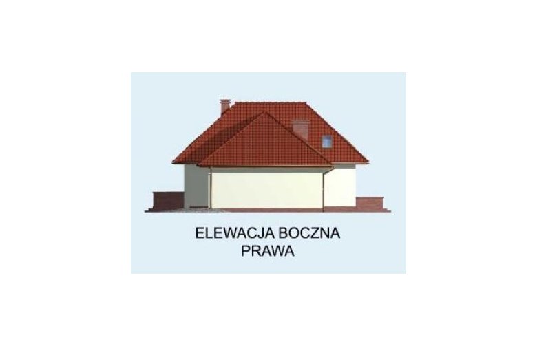 Projekt domu z poddaszem ANGUS - elewacja 4