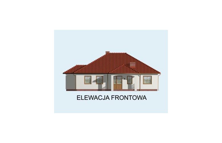 Projekt domu parterowego ALABAMA - elewacja 1