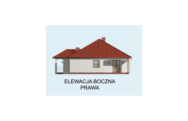 Projekt domu parterowego ALABAMA - elewacja 4