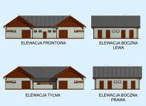 Elewacja projektu S30 Stajnia dla koni - 8 boksów - 1