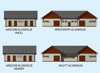 Elewacja projektu S30 Stajnia dla koni - 8 boksów - 1 - wersja lustrzana