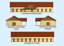 Elewacja projektu S33 Stajnia dla koni - 16 boksów - 1