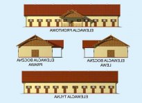 Elewacja projektu S33 Stajnia dla koni - 16 boksów - 1 - wersja lustrzana