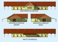 Elewacja projektu S23A Stajnia dla koni - 9 boksów - 1 - wersja lustrzana