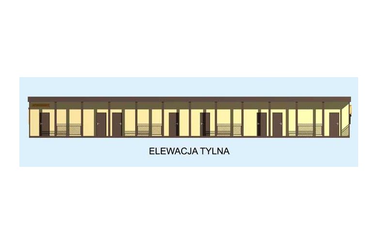 Projekt domu wielorodzinnego BSC4 budynek socjalny - elewacja 2