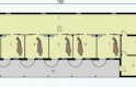 Projekt budynku gospodarczego S36 Stajnia dla koni - 6 boksów - przyziemie