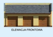 Elewacja projektu G215 garaż trzystanowiskowy - 1